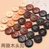 Botones de Madera Redondos con Dos Agujeros para Ropa Infantil de Bebé, Camisas, Abrigos, Chaquetas, Cárdigans, Botones de Pan