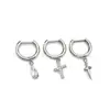 Pendientes de Aguja Recta de Aleación de Titanio F136 Colgantes de Espada de Gota de Agua Cruzada Pendientes de Joyería para Piercing de Cuerpo de Titanio G23