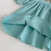 Estilo Misen Estilo Retrô Vestido Redondo Bordado Floral Soltinho para Bebê Menina Vestido para Meninas Roupas de Outono Novas Roupas Infantis