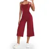 Tk Conjunto de Roupa de Yoga Lulu Amarelo Mais Vendido Calça Wide Leg Cropped de Cintura Alta Conjunto de Treino Fitness com Sensação de Segunda Pele para Mulheres