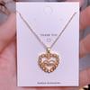 Collar de Corazón de Acción de Gracias para Mamá, Cadena Elegante y de Moda para la Clavícula, Regalo del Día de la Madre para Mamá, Colgante Elegante
