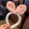 Linda Diadema con Orejas de Conejo de Peluche Nueva para Otoño e Invierno Diadema para Lavado de Cara Popular Pinza para el Cabello de Niña Accesorios para el Cabello