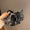 Nuevo Diseño Coreano de Nicho Hecho a Mano Encaje Plisado Encaje Banda para el Cabello Doble Capa Intestino Grande para el Cabello Accesorios para el Cabello