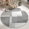 Tapete Redondo Simple Transfronterizo para Piso Sala de Estar Sofá Resistente a la Suciedad Tapete para Mesa de Centro Alfombra Decorativa de Cachemira de Cristal para Habitación Temática