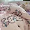Ropa de cama y funda de edredón estilo retro Ins marrón floral para dormitorio Juego de cuatro piezas Cama de 1.8 Cama de estudiante Juego de tres piezas
