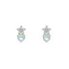 Estilo coreano elegante on-line celebridade flor brincos stud S925 prata esterlina orelha pino incrustado zircão cross-border fornecimento joias atacado
