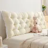 Almofada de cabeceira estilo cama vermelho da internet travesseiro grande de encosto duplo sofá tatame suporte lombar anti-colisão bolsa macia costas algodão de seda