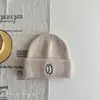 Chapéu de Tricô Bordado Fofo para Crianças Outono e Inverno Desenho Animado Quente Simples Chapéu de Lã Novo de Inverno Chapéu Pulôver Chapéu para Frio
