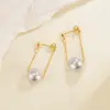 Pendientes Elegantes de Borla de Perla Gris Estilo Coreano para Mujer, Diseño Francés de Nicho Simple y Lujoso, Pendientes de Alta Gama Que Te Hacen Ver Más Delgada