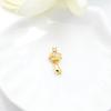 Hebilla de clip para collar con colgante de joyería DIY, hebilla de corona con microincrustaciones de cera, colgante con incrustaciones de semilla de melón, hebilla tridimensional
