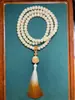 Pulsera de raíz de Bodhi de jade blanco, accesorios de bricolaje, cuentas de Buda, pieza de raíz de loto Wen Play, pulsera de cuentas de rosario de mano, collar de suéter largo