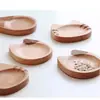Venta al por mayor de fábrica plato con sabor a gato japonés madera de haya plato de salsa de dibujos animados plato pequeño de madera creativo artículos de tocador para el hogar