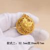 Collar con colgante de oro de arena de Vietnam, carácter fu, marca Fu, loto, herencia, calado, disco de ocho tesoros, hombres y mujeres, accesorios de joyería DIY