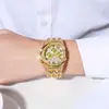 Relógio de pulso masculino octogonal com rebites, mostrador grande de três ponteiros com pedras de strass, aço inoxidável, quartzo, com cronógrafo, estiloso