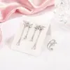 Brincos de Flor com Franja para Mulheres, Design de Nicho, Tarraxas de Orelha de Alta Qualidade, Novos Ear Cuffs Tendência 2022, Acessórios de Orelha Sem Furo