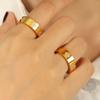 Anillo de Moda Ins de Viento de Venta Caliente Transfronterizo Anillo de Acero de Titanio Circonita de Trébol de Cuatro Hojas Anillo de Diamante de Amor Dulce