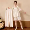 Pijama de Algodón Peinado para Niños, Shorts de Manga Corta para Niñas, Estilo Delgado de Verano 2026 Estilo Princesa Conjunto de Ropa para el Hogar para Bebé
