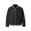Chaqueta retro estilo japonés Rumeng, fresca y sofisticada para hombres y mujeres, con corte holgado, diseño de dos piezas simulado y estampado a cuadros de colores contrastantes, perfecta para otoño