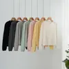Cardigan de Cashmere Feminino com Gola Redonda Sem Costura