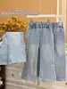 Jeans Jeans Tendência Outono 3D Estrela do Mar para Meninas, Calça Casual Estilosa Infantil, Roupa da Moda para Crianças