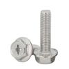 Tornillos de Acero Inoxidable 304 con Cabeza Hexagonal Zincado Negro y Brida Dentada M3~M8 en Stock Estándar de Guangdong Tornillos de Brida Gbwm