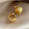 Pendientes Metálicos Retro Exagerados Elegantes Nuevos Europeos y Americanos Lujo Accesible Pendientes Sencillos de Nicho Estilo Frío Pendientes de Gama Alta