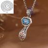 Collar de Loto Ruyi con Personalidad de Diseño Nicho para Mujer, Nuevo Estilo Étnico Chino, Color Esmalte, Joyería Artesanal Antigua con Gota de Pegamento