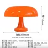 Lámpara de Mesa Nórdica Danesa de Hongo, Lámpara Decorativa Recargable Creativa para Casa de Huéspedes, Luz Nocturna Regulable para Dormitorio y Estudio