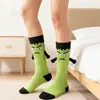 Bestseller de Halloween de Amazon Transfronterizo: Calcetines Magnéticos para Agarrar la Mano, Calcetines de Algodón de Media Pantorrilla para Primavera y Otoño, Modelo Navideño en Stock