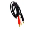 Línea de audio de 1,5 m 3,5 mm 1/2 3,5 mm a doble Lotus línea de audio RCA línea de audio AV