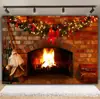 Tecido de Fundo para Cenário de Natal e Ano Novo Europeu e Americano, Venda Quente Transfronteiriça, Tecido de Fundo para Foto com Atmosfera Festiva