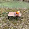 Liga de Alumínio Placa de MDF Dobrável Pequena Mesa Mesa de Piquenique Mesa Estilo Camping ao Ar Livre Lado da Barraca com Pequena Mesa Baixa Japonesa e Coreana