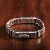 Novo Pulseira de Charme da Sorte Pixiu Atraente para Riqueza Estilo Chinês Tendência com Banhado a Prata para Homens, Atacado de Fábrica Personalizado