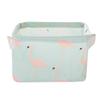 Cesta de almacenamiento de escritorio de tela de algodón y lino con logo personalizado y asa, caja de almacenamiento de maquillaje impresa, caja pequeña, comercio electrónico transfronterizo