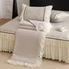 2026 Novo Modelo Classe A Pe Resfriamento Jacquard Tapete Conjunto de Três Peças com Saia de Cama, Colcha de Verão Conjunto de Quatro Peças, Lavável à Máquina, Suave para Ar Condicionado