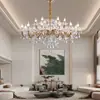 Araña de cristal francés, elegante y lujosa, adecuada para salas de estar, villas, huecos de escalera, comedores y dormitorios de estilo europeo.