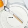 Vajilla de acero inoxidable con mango de madera estilo japonés transfronterizo cuchillo y tenedor de acero inoxidable macizo cuchara tres piezas palillos cuchara tenedor cuchara cuchara cuchara cuchara