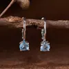 Aretes Clip de Piedras Preciosas Naturales, Aretes de Aro, Estilo Colgante, Plata S925 Incrustada con Varias Piedras Preciosas, Artículos Populares para Transmisiones en Vivo, Venta al por Mayor desde el Origen