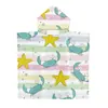 Toalla de Playa Personalizada Transfronteriza para Niños con Capa con Capucha, Toalla de Playa que se Puede Usar para Nadar, Toalla de Baño Estampada, Bata de Baño