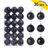 Bolas de Navidad Transfronterizas Juego de 36 Colgante Plástico Simple con Forma Especial Colgante DIY Adorno para Árbol de Navidad Decoración Navideña