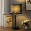 Luminária de Mesa Estilo Americano Luminária de Cabeceira Retrô Engenharia Hoteleira Luminária de Mesa para Quarto Estudo de Escritório Luminária LED Proteção Ocular Dimerização Luz Noturna