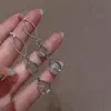 ¡Perfecto para el Verano! Pendientes Largos de Mariposa de Diamantes Coloridos Estilo Bosque para Mujer, Pendientes Exquisitos de Alta Gama Ligeros y Modernos