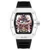 Nuevo Reloj de Pulsera Caballero Negro Transparente Bestseller de Comercio Exterior Transfronterizo Luminoso Impermeable Moderno Reloj para Hombre Reloj para Hombre en Forma de Barril