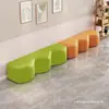 Sofá de Recepción de Área de Descanso, Sofá Pequeño Creativo Largo y Ondulado, Área de Espera de Tienda Sencilla, Banco Sofá de Institución de Formación