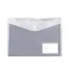 En Stock Bolsita de Archivo Snap para Etiquetas A4 Bolsa de Plástico PP Impermeable Transparente Bolsita Snap Personalizada A5 Carpeta de Almacenamiento de Exámenes