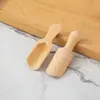 Cuchara de Madera Creativa Estilo Japonés para Niños, Cuchara de Madera para Té, Cuchara de Madera para Leche en Polvo, Cuchara Medidora de Madera sin Pintar para Sales de Baño, Cuchara de Madera Pequeña, Cuchara para Café