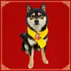Bufanda de Año Nuevo para Gatos y Perros Transfronteriza, Bufanda Tejida Roja para el Festival de Primavera, Estilo Chino con Buen Significado Auspicioso, Hecha a Medida para Perros Grandes