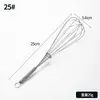 Batidor de Huevos de Resorte de Acero Inoxidable Mini Batidora Manual Doméstica Cuchara para Batir Crema y Huevos Herramienta para Hornear