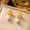 Colar de Pérolas Série Oceânica Transfronteiriço Pingente de Estrela do Mar Tartaruga Colar Longo de Aço Inoxidável Corrente de Clavícula Sem Cor para Mulheres