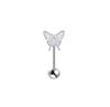 Europa y Estados Unidos simple nicho personalidad moda geométrica clavo de oreja perforación joyería acero inoxidable mariposa de aceite clavo de hueso de oreja venta al por mayor